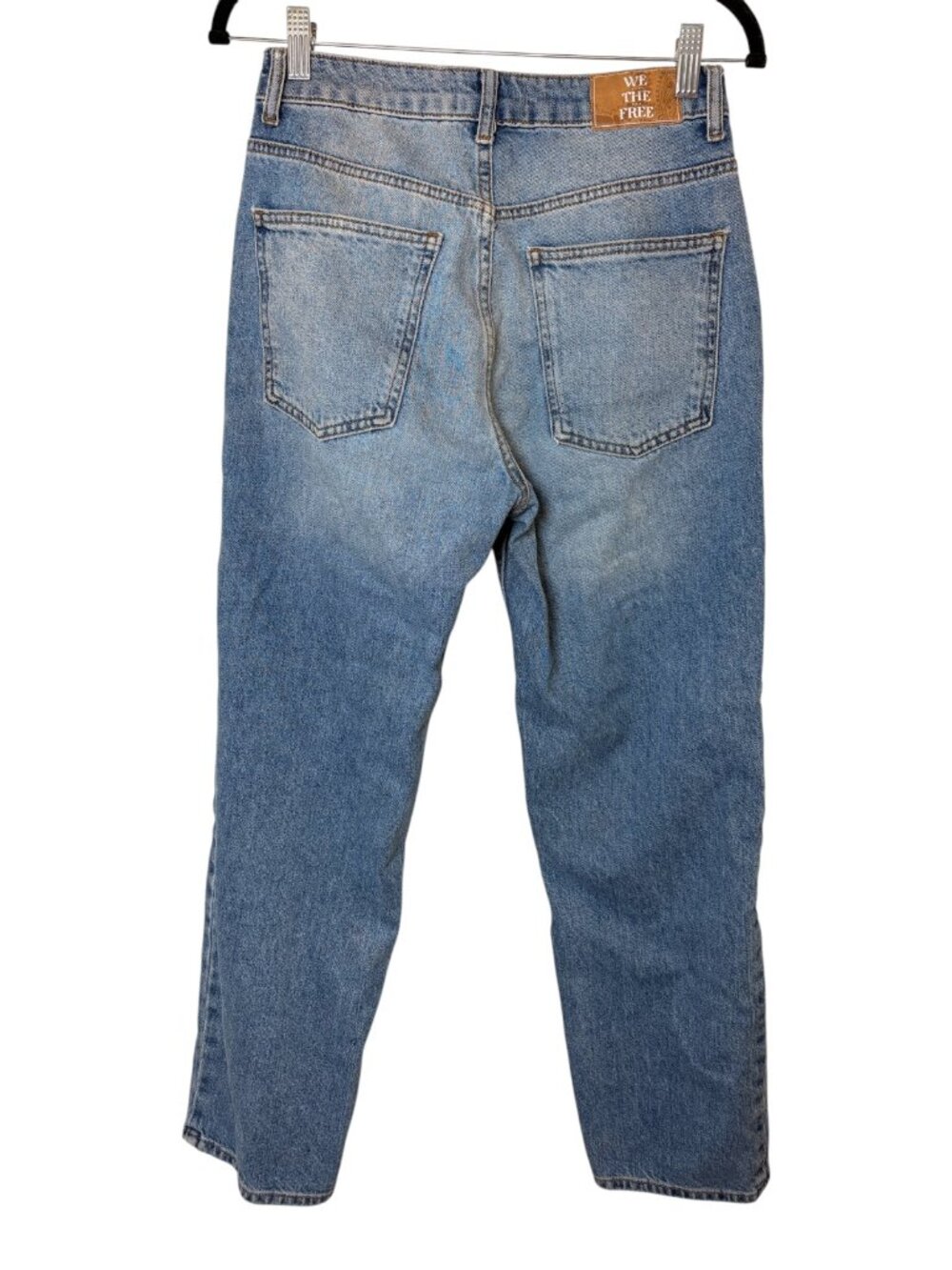 We the Free Pacifica High Rise Slim Straight Leg Medium Wash Jeans Size 28 - Picture 4 of 9